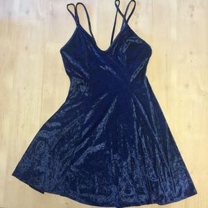 Petra Fashions blue velvet dress